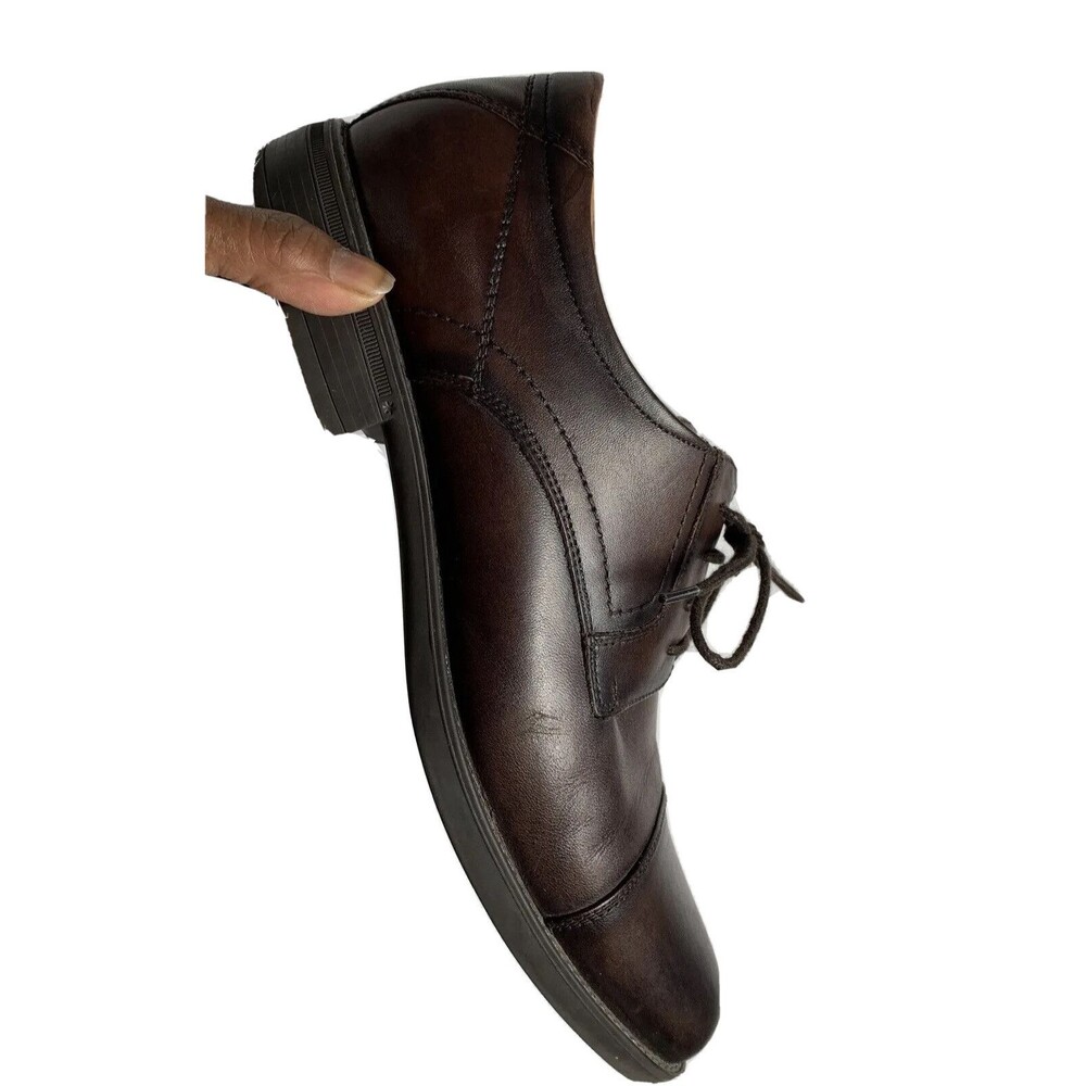 Florsheim Mens 11 D Shoes Comfort Oxfords Lace Up Brown Leather Round Toe Career